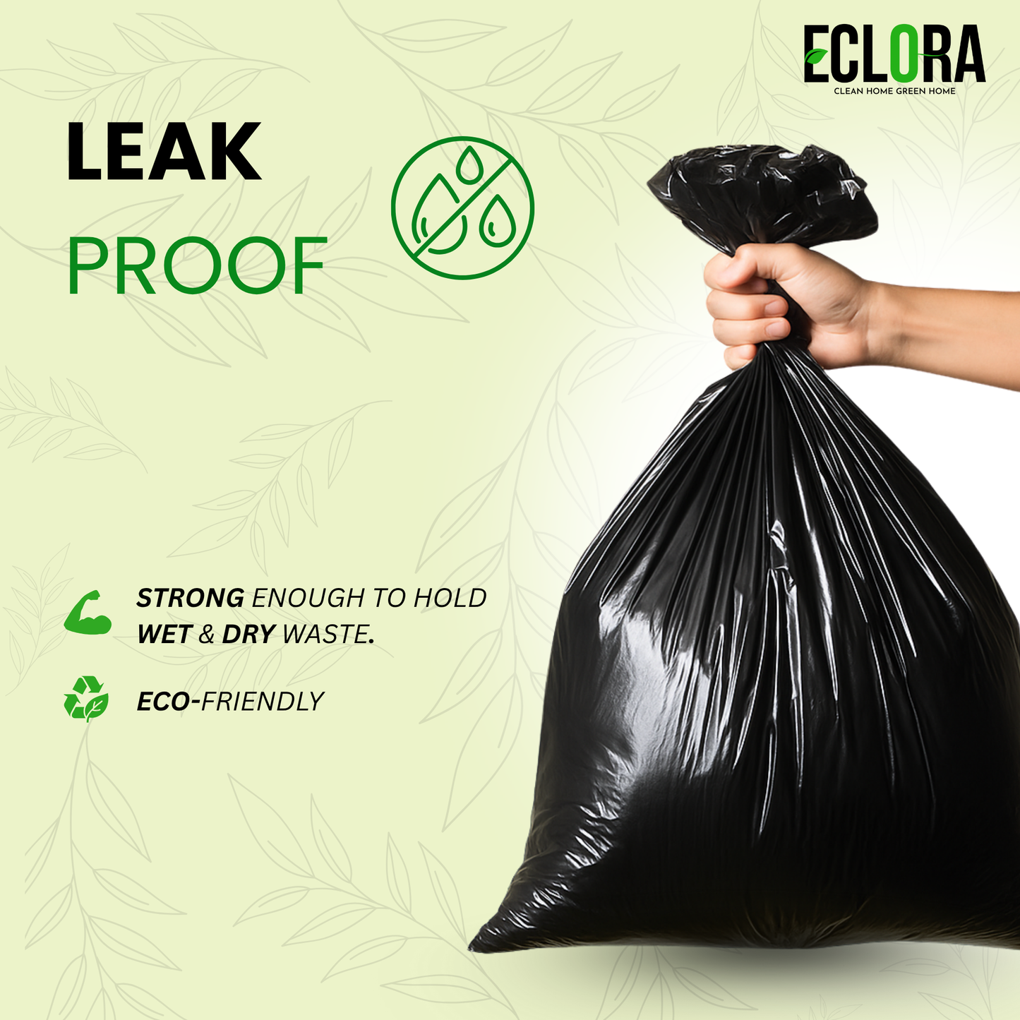 Eclora Garbage Bags Eco-Friendly Medium (19x21)
