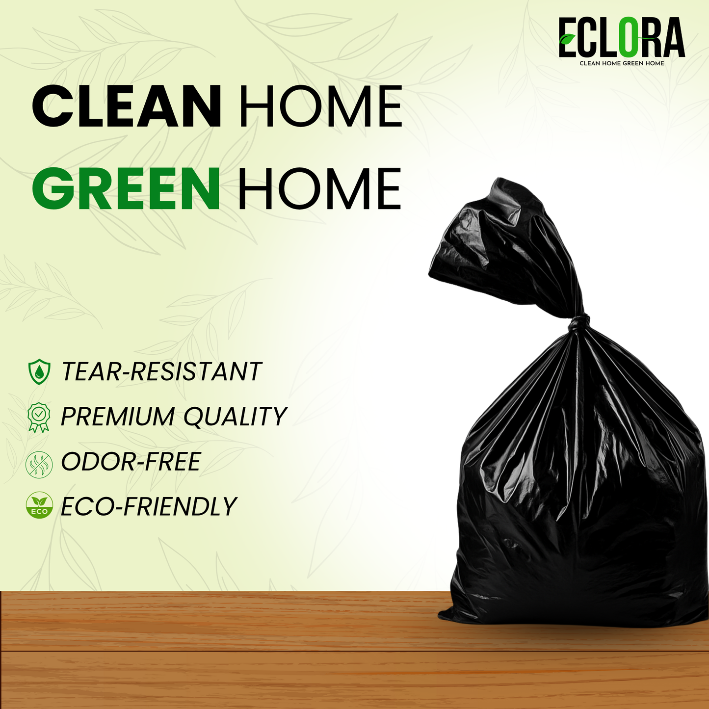Eclora Garbage Bags Eco-Friendly Medium (19x21)